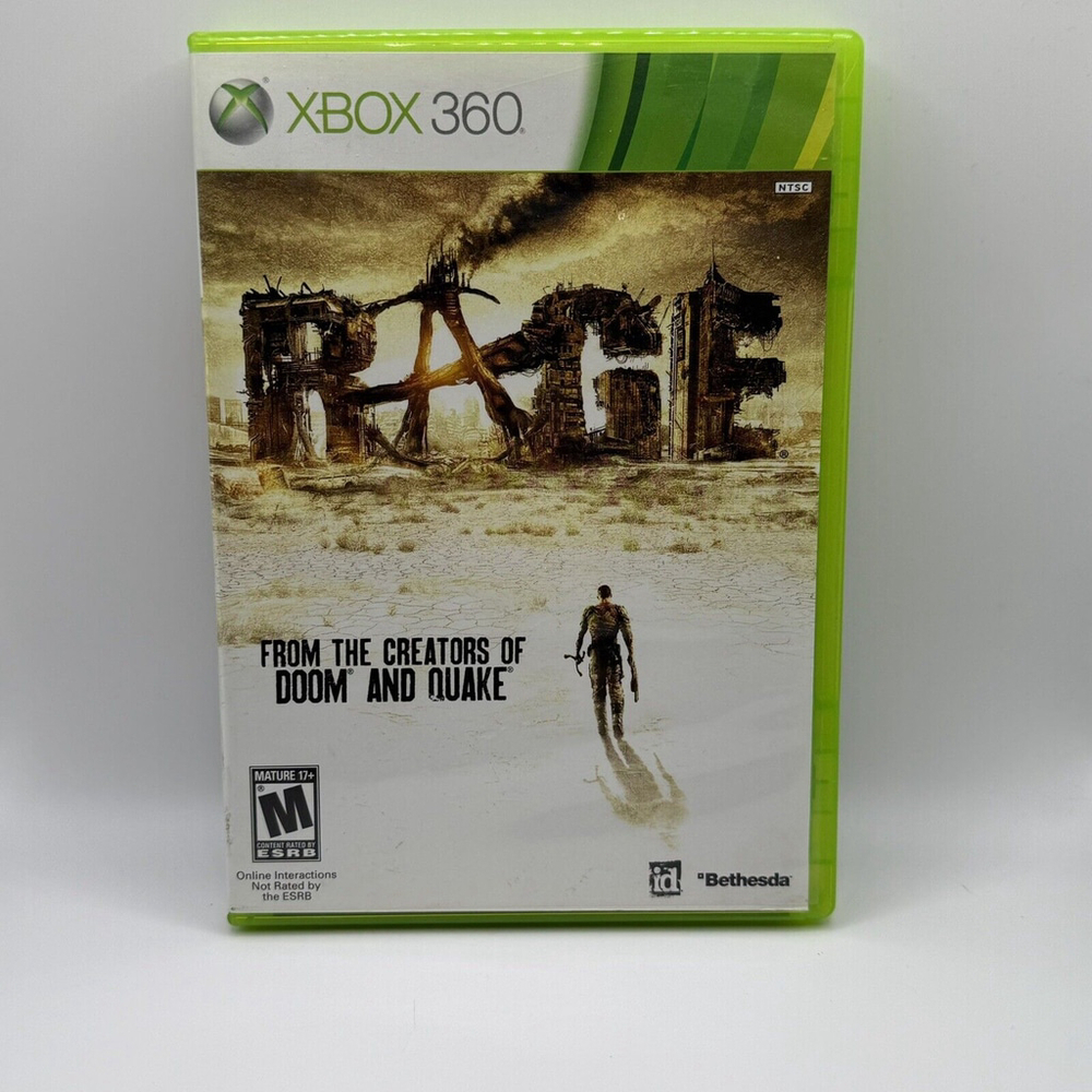 Rage Microsoft Xbox 360 Tested Complete‎ 3 Discs With Manual Working